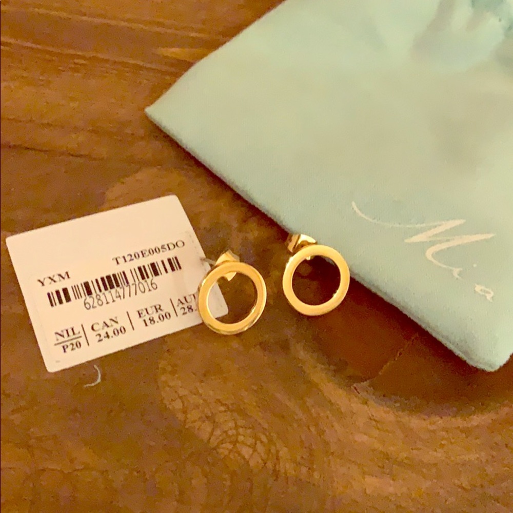 NEW Mia Bijoux Gold Plated Halo Earrings